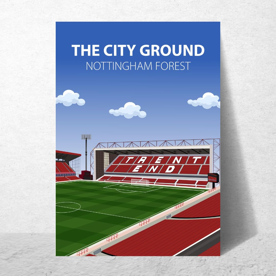 City Ground Stadium Poster, Nottingham Forest FC Wall Art, Framed or Print Only
