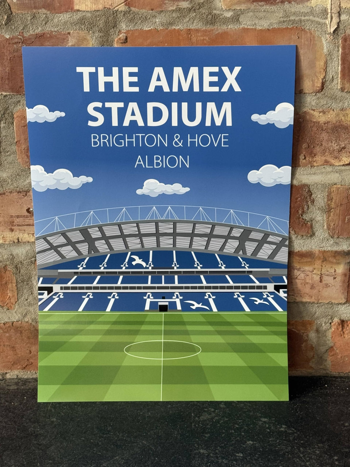 Amex Stadium Poster, Brighton & Hove Albion FC Wall Art, Framed or Print Only