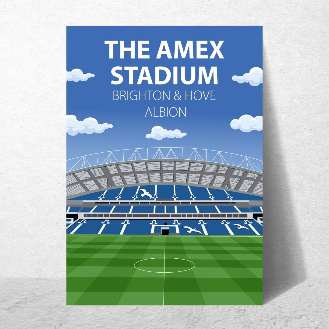 Amex Stadium Poster, Brighton & Hove Albion FC Wall Art, Framed or Print Only