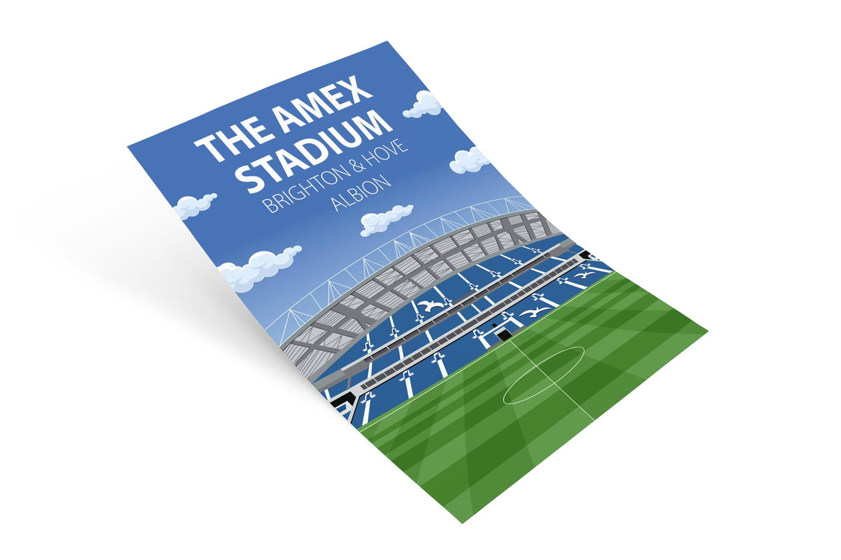 Amex Stadium Poster, Brighton & Hove Albion FC Wall Art, Framed or Print Only