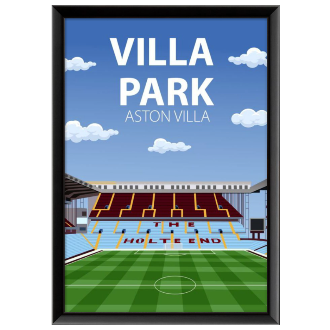 Villa Park Stadium Poster, Aston Villa FC Wall Art, Framed or Print Only