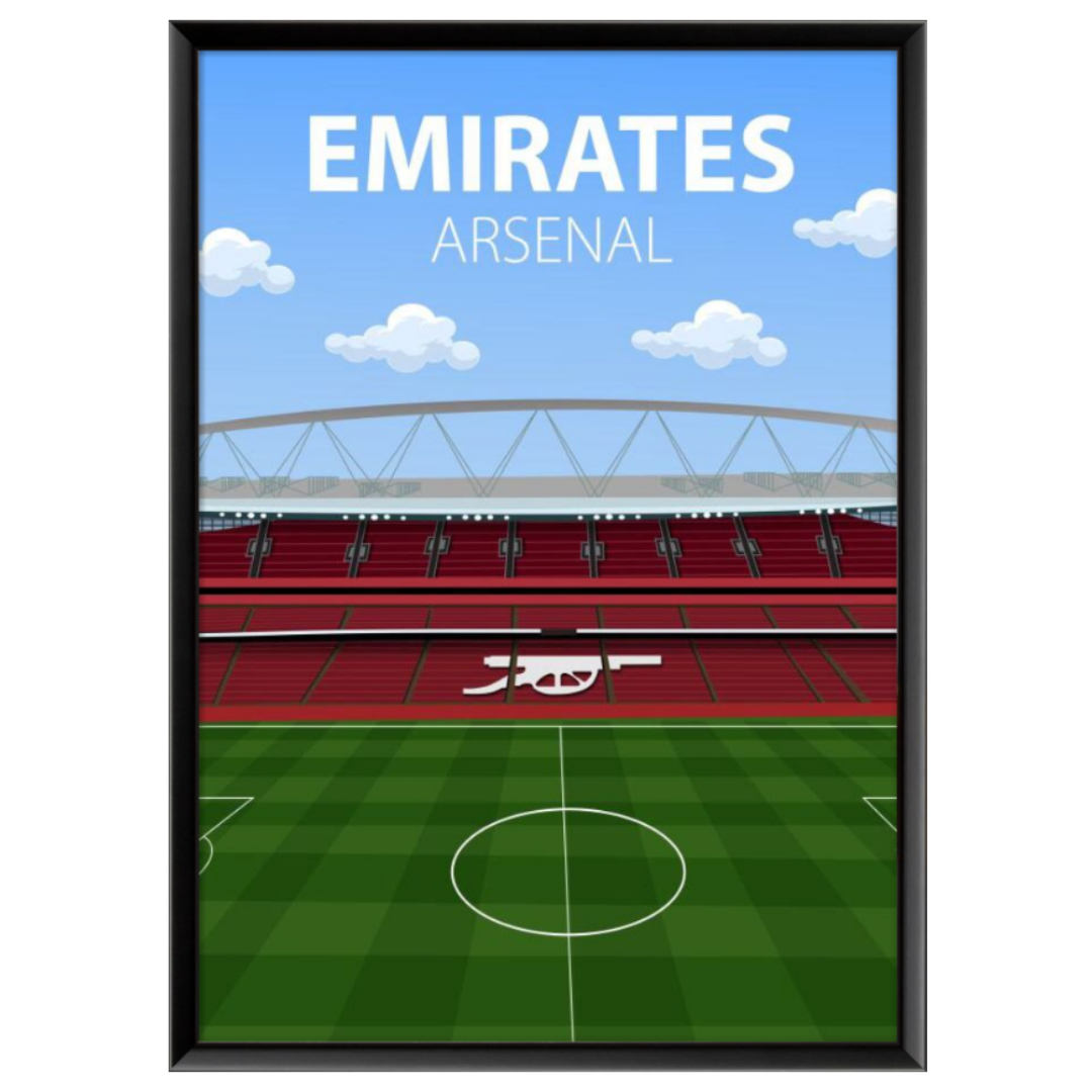 Emirates Stadium Poster, Arsenal FC Wall Art, Choose Framed or Print Only