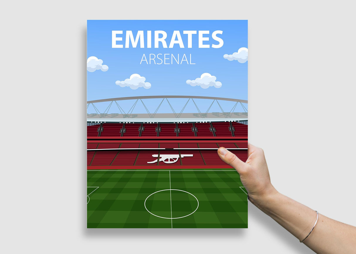Emirates Stadium Poster, Arsenal FC Wall Art, Choose Framed or Print Only
