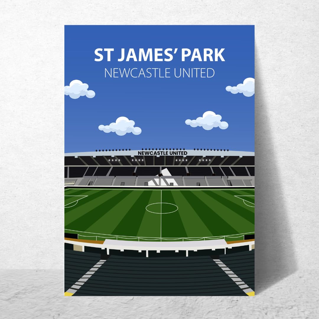 St James' Park Stadium Poster, Newcastle United FC Wall Art, Framed or Print Only