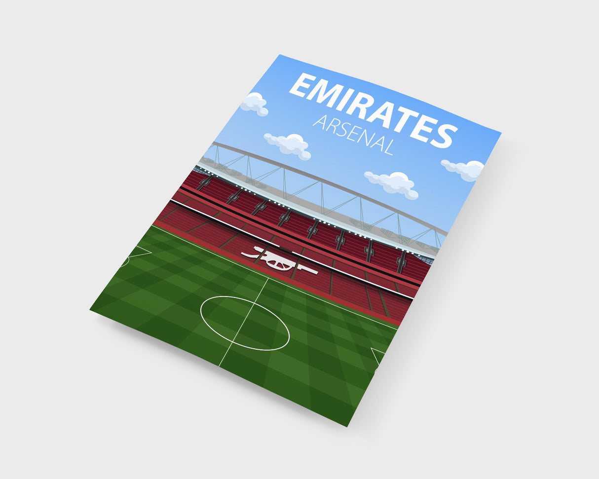 Emirates Stadium Poster, Arsenal FC Wall Art, Choose Framed or Print Only