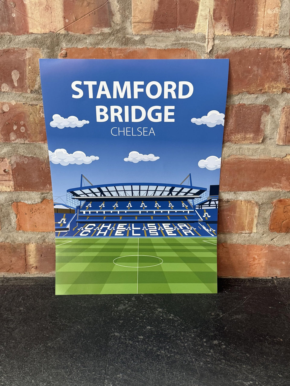 Stamford Bridge Stadium Poster, Chelsea FC Wall Art, Framed or Print Only
