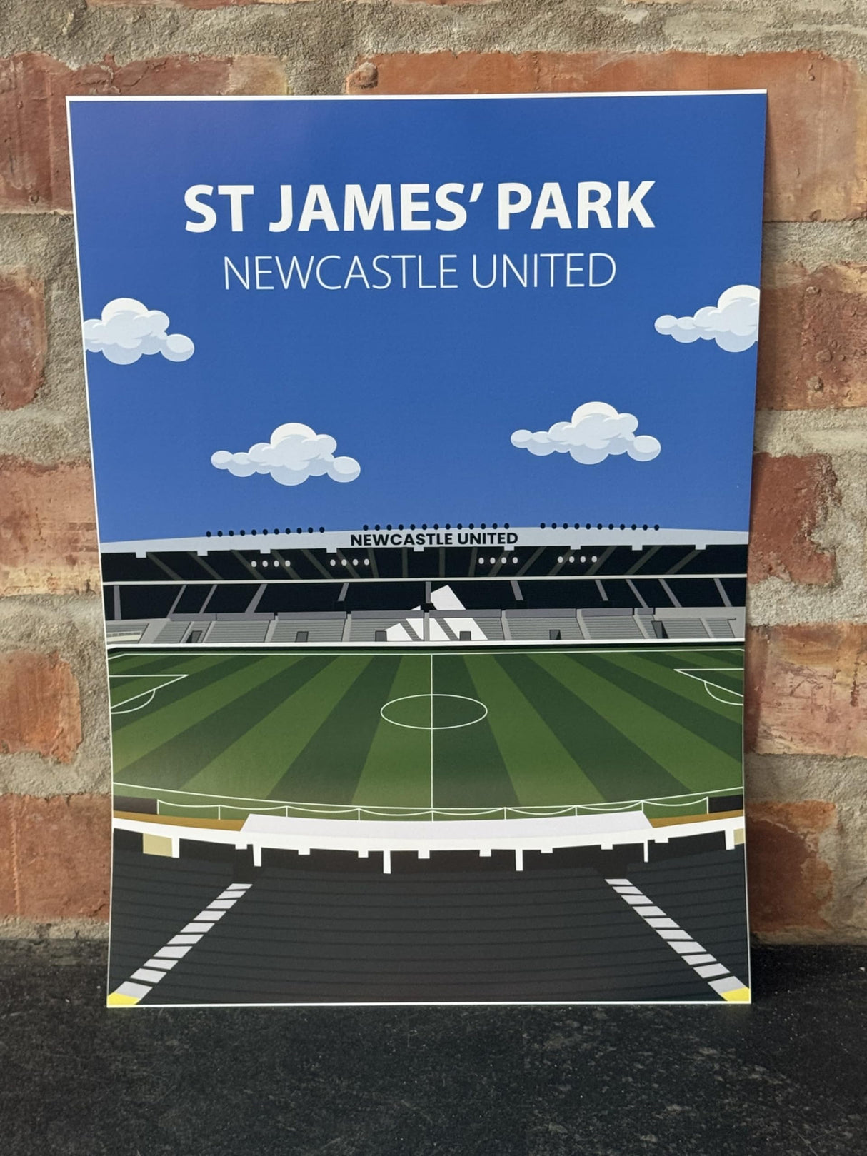 St James' Park Stadium Poster, Newcastle United FC Wall Art, Framed or Print Only