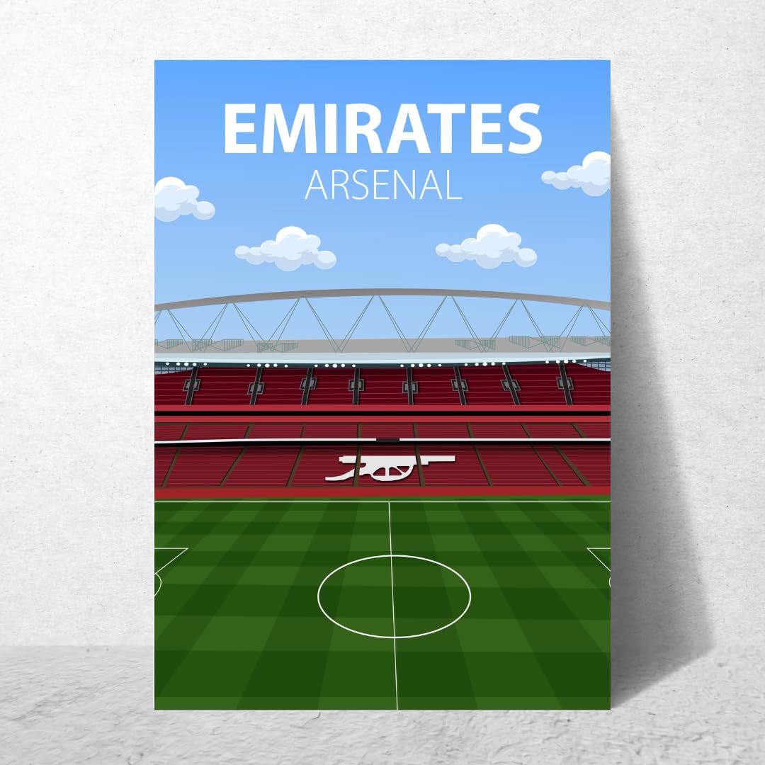 Emirates Stadium Poster, Arsenal FC Wall Art, Choose Framed or Print Only