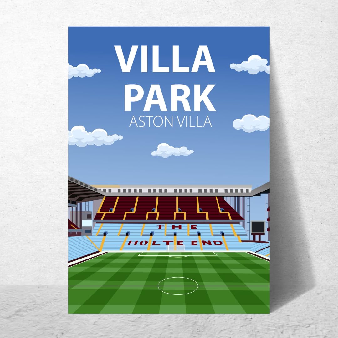 Villa Park Stadium Poster, Aston Villa FC Wall Art, Framed or Print Only