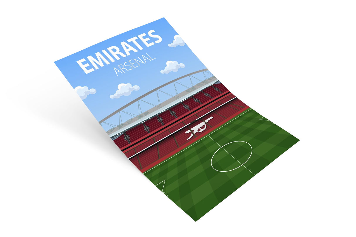 Emirates Stadium Poster, Arsenal FC Wall Art, Choose Framed or Print Only