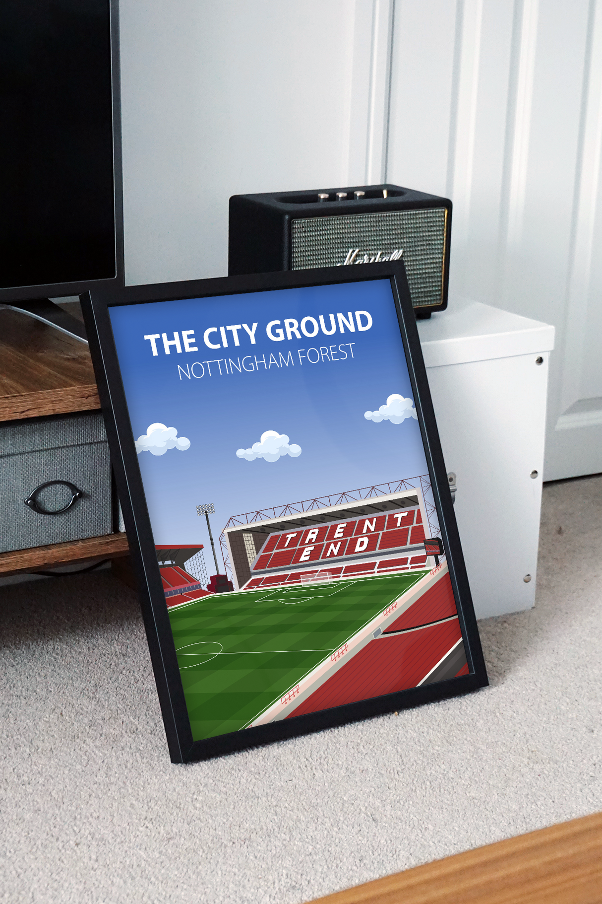 City Ground Stadium Poster, Nottingham Forest FC Wall Art, Framed or Print Only