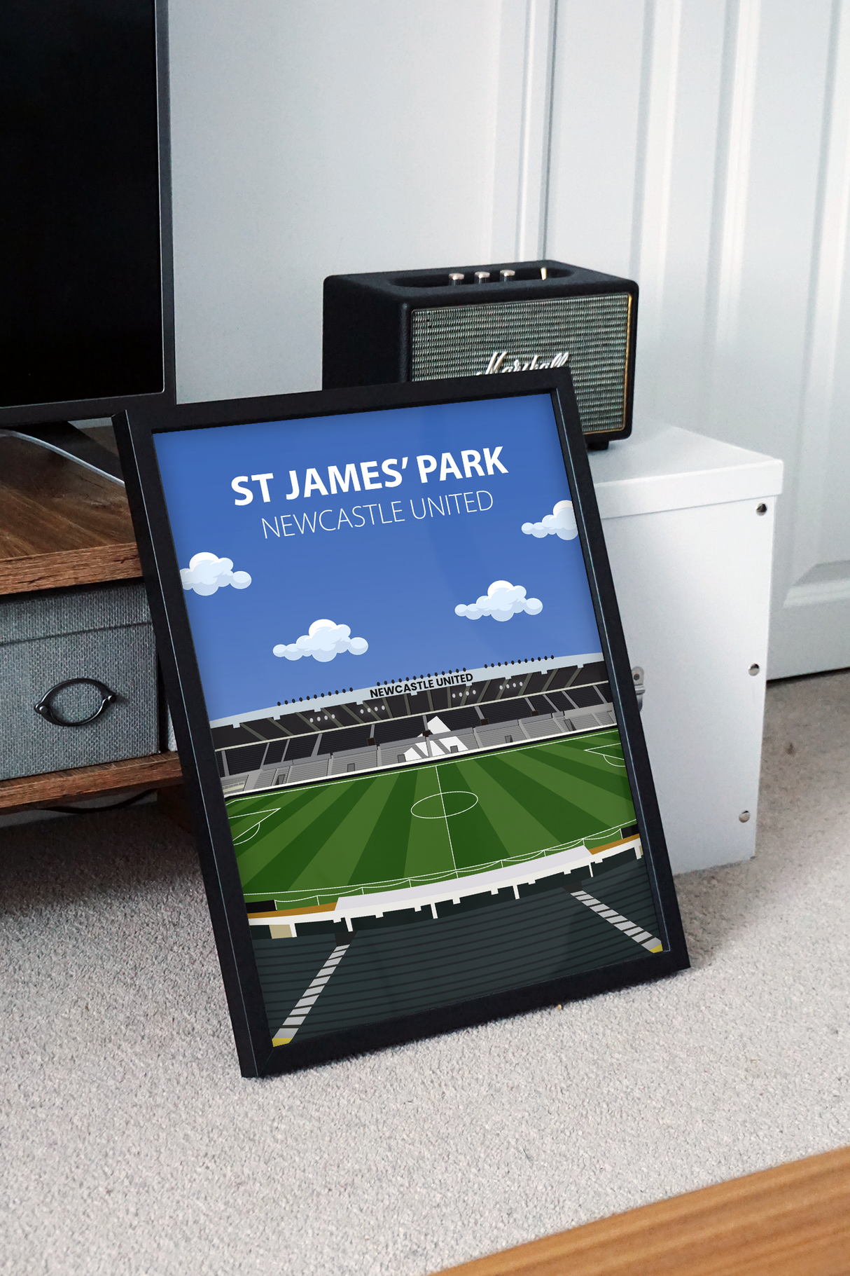 St James' Park Stadium Poster, Newcastle United FC Wall Art, Framed or Print Only