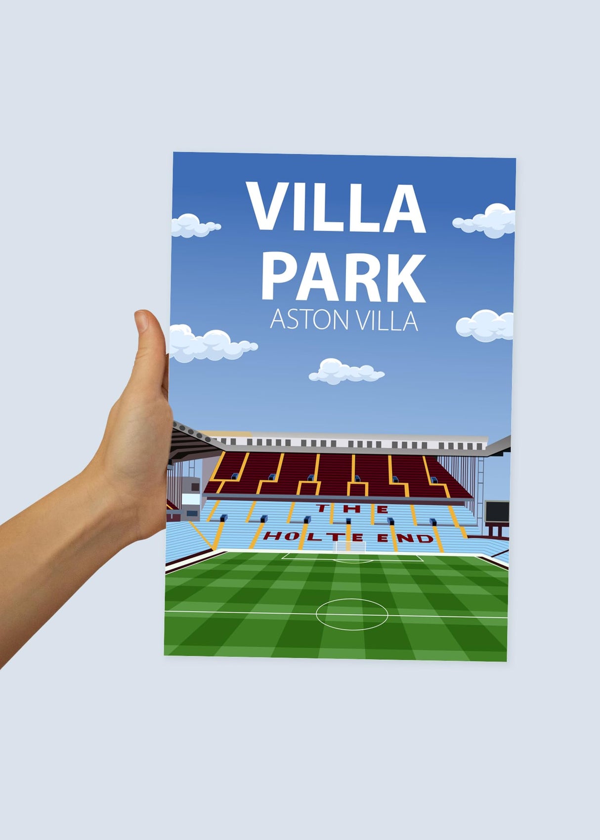 Villa Park Stadium Poster, Aston Villa FC Wall Art, Framed or Print Only