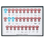 Brentford FC Signed 2024-25 Team Poster Print Autographed By Full Squad, Brentford Gifts