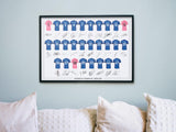 Ipswich Town FC Signed 2024-25 Team Poster Print Autographed By Full Squad, Ipswich Town Gifts