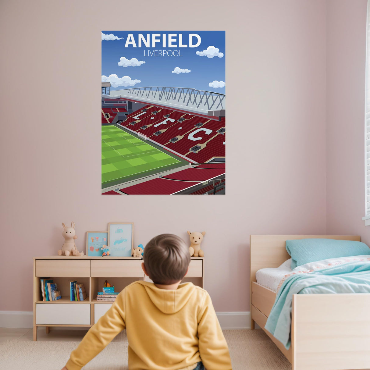 Anfield Stadium Poster, Liverpool FC Wall Art, Framed or Print Only