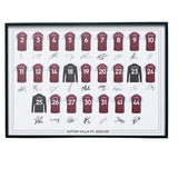 Aston Villa FC Signed 2024-25 Team Poster Print Autographed By Full Squad, Aston Villa Gifts