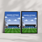 Craven Cottage Stadium Poster, Fulham FC Wall Art, Framed or Print Only