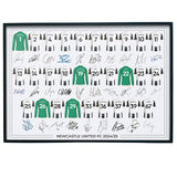 Newcastle United FC Signed 2024-25 Team Poster Print Autographed By Full Squad, Newcastle United Gifts