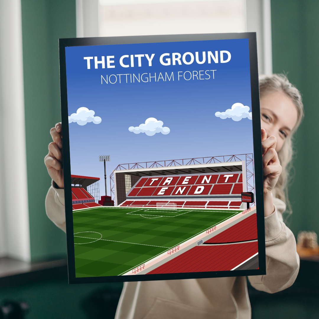 City Ground Stadium Poster, Nottingham Forest FC Wall Art, Framed or Print Only