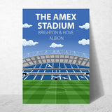 Amex Stadium Poster, Brighton & Hove Albion FC Wall Art, Framed or Print Only