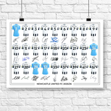 Newcastle United FC Signed 2025-26 Signed Team Poster, Autographed By Full Squad, Choose Framed or Print Only