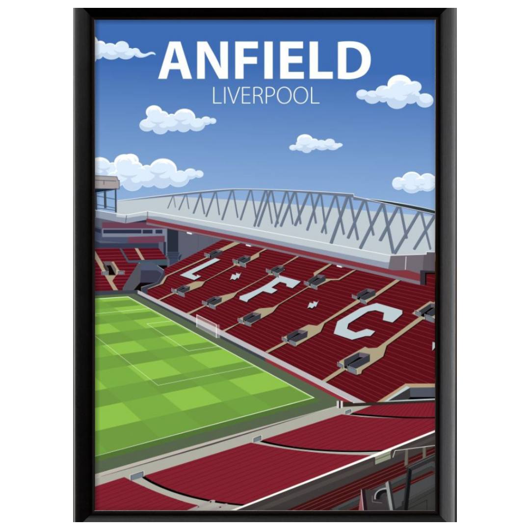 Anfield Stadium Poster, Liverpool FC Wall Art, Framed or Print Only