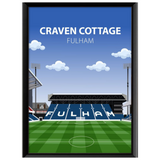 Craven Cottage Stadium Poster, Fulham FC Wall Art, Framed or Print Only