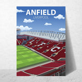 Anfield Stadium Poster, Liverpool FC Wall Art, Framed or Print Only