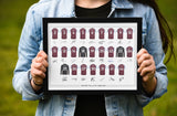 Aston Villa FC Signed 2024-25 Team Poster Print Autographed By Full Squad, Aston Villa Gifts