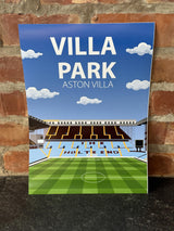Villa Park Stadium Poster, Aston Villa FC Wall Art, Framed or Print Only