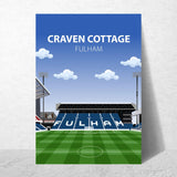 Craven Cottage Stadium Poster, Fulham FC Wall Art, Framed or Print Only