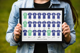 Everton FC Signed 2025-26 Signed Team Poster, Autographed By Full Squad, Choose Framed or Print Only