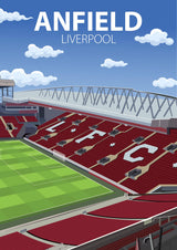 Anfield Stadium Poster, Liverpool FC Wall Art, Framed or Print Only