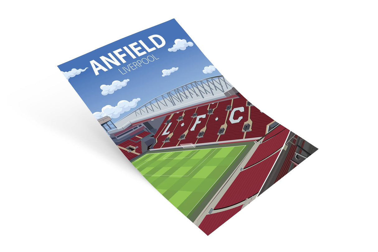 Anfield Stadium Poster, Liverpool FC Wall Art, Framed or Print Only