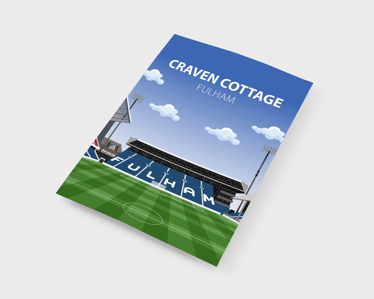 Craven Cottage Stadium Poster, Fulham FC Wall Art, Framed or Print Only