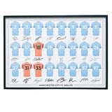 Manchester City FC Signed 2024-25 Team Poster Print Autographed By Full Squad, Manchester City Gifts