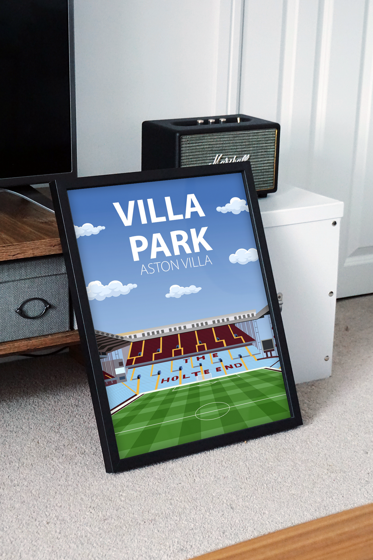 Villa Park Stadium Poster, Aston Villa FC Wall Art, Framed or Print Only