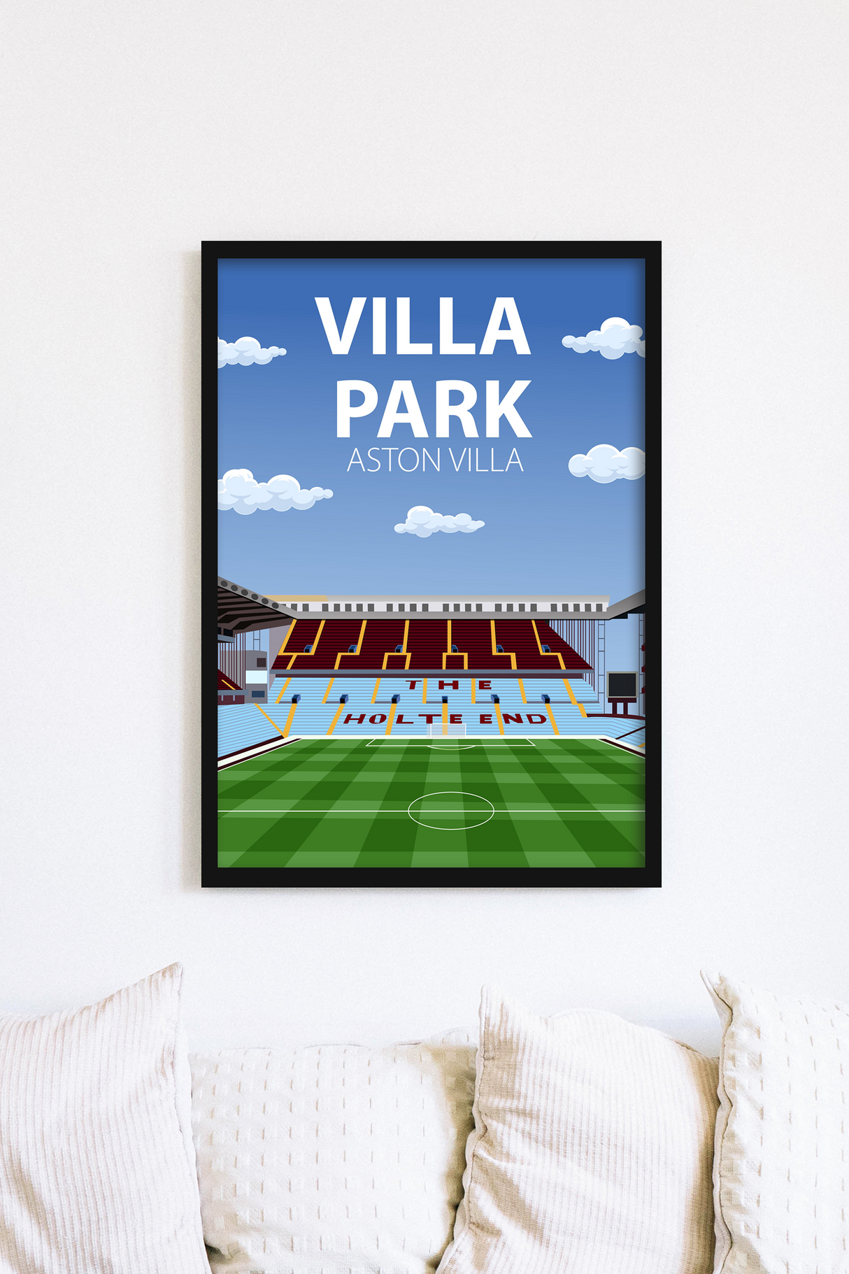 Villa Park Stadium Poster, Aston Villa FC Wall Art, Framed or Print Only