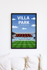 Villa Park Stadium Poster, Aston Villa FC Wall Art, Framed or Print Only